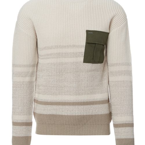 Buffalo David Bitton Walima Beige Men’s Sweater - BM24058  