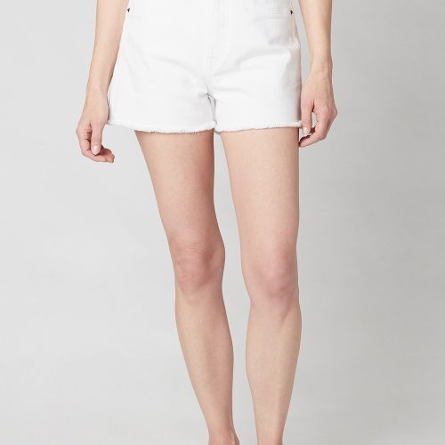 Buffalo David Bitton SUPER HIGH RISE JOANNA White Rinse Shorts  - BL15796 Color PURE WHITE