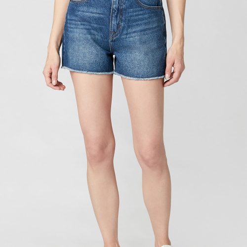 Buffalo David Bitton SUPER HIGH RISE JOANNA Contasted Blue Shorts  - BL15800 Color INDIGO