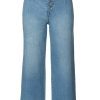 Buffalo David Bitton High Rise Cropped and Buttoned Adela Jeans - BL15874 Color INDIGO