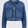 Buffalo David Bitton Teagan Women's Boxy Denim Jacket in Authentic Blue - BL15957 Color