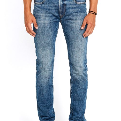 Buffalo David Bitton Straight Six Sanded Blue Jeans - BM22607 Color INDIGO