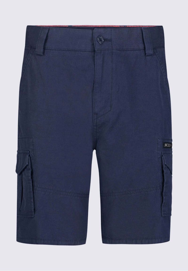 Buffalo David Bitton Hiero Men's Shorts with Cargo Pockets in Midnight Blue - BM24270 Color MIDNIGHT BLUE