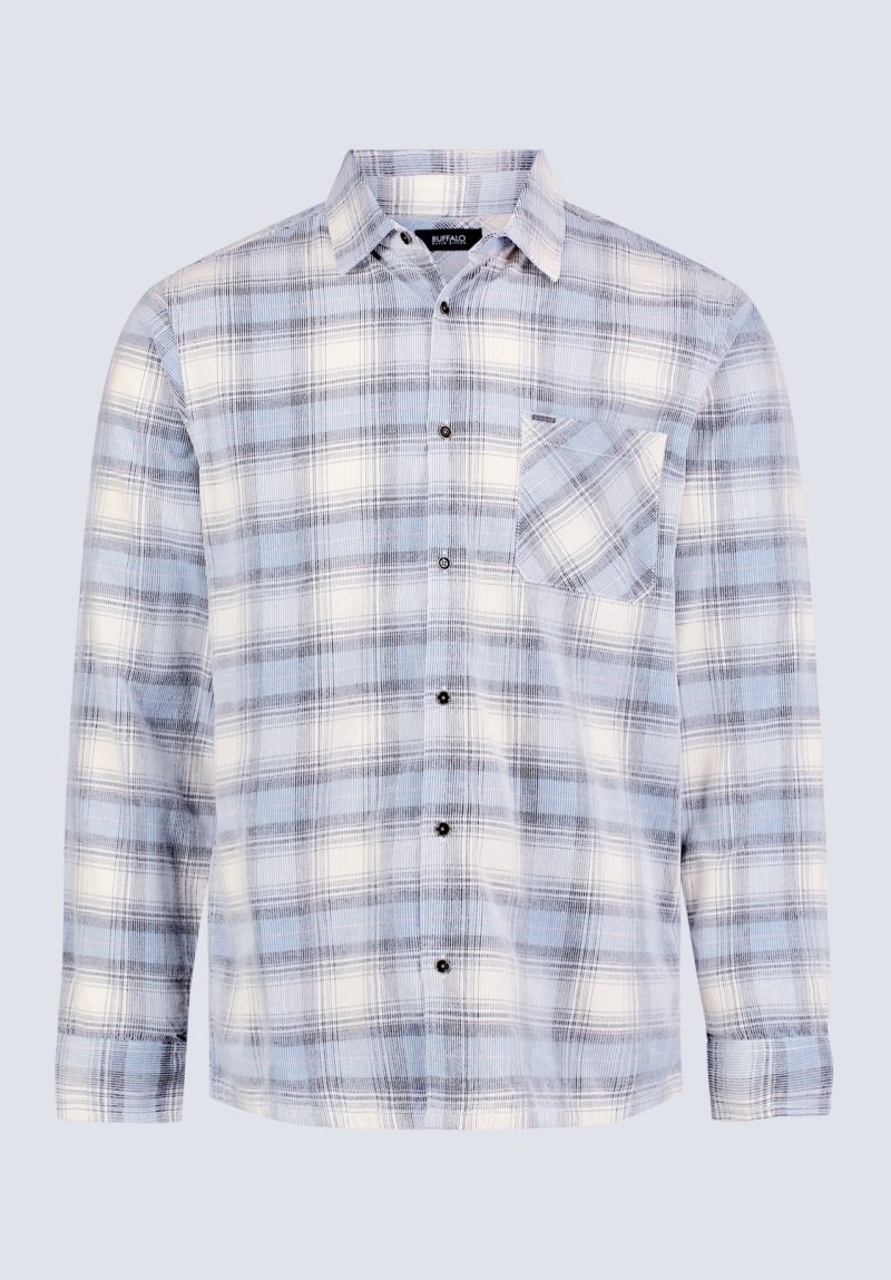 Buffalo David Bitton Satro Men's Plaid Button-Up Shirt, Blue - BM24498