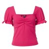 Buffalo David Bitton Amari Flutter Sleeve Pink Top - KT0660P