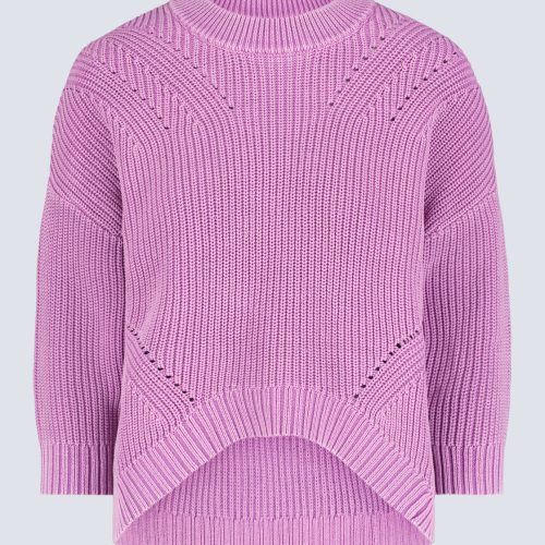 Buffalo David Bitton Kassanda Women's 3/4 Sleeve Knit Sweater, Purple - SW0100H