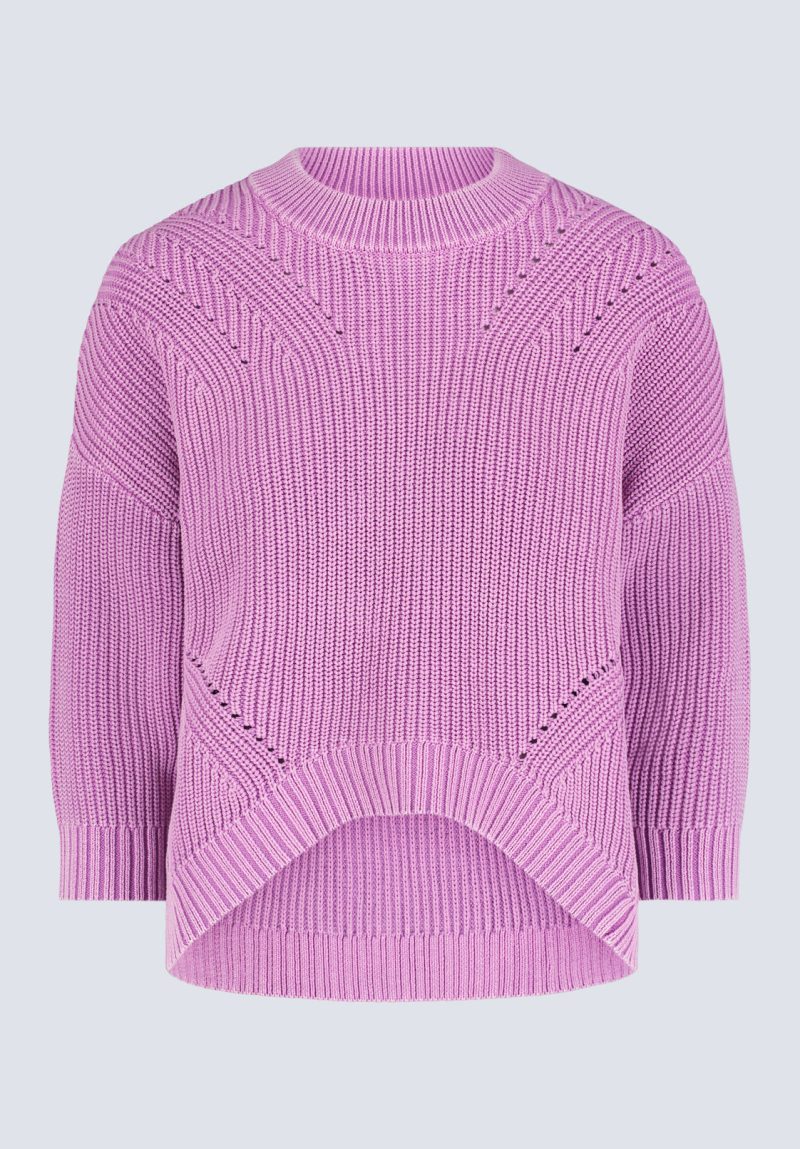 Buffalo David Bitton Kassanda Women's 3/4 Sleeve Knit Sweater, Purple - SW0100H