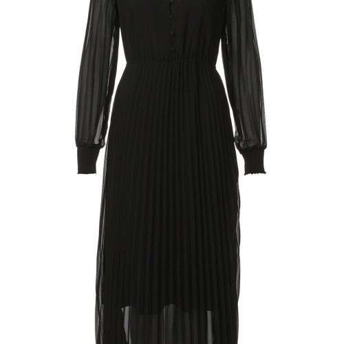 Buffalo David Bitton Amalfi Black Women's Long Sleeve V-neck Dress - WD0018H  