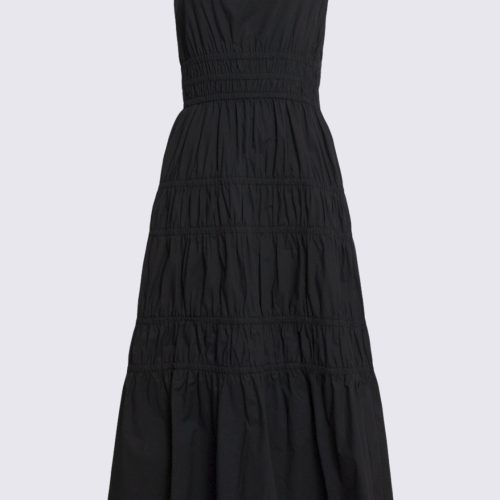 Buffalo David Bitton Balia Women's Long Ruched Tiered Dress, Black - WD0047S Color