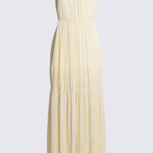 Buffalo David Bitton Assisi Women's Maxi Tiered Striped Dress, White and Yellow - WD0048S Color